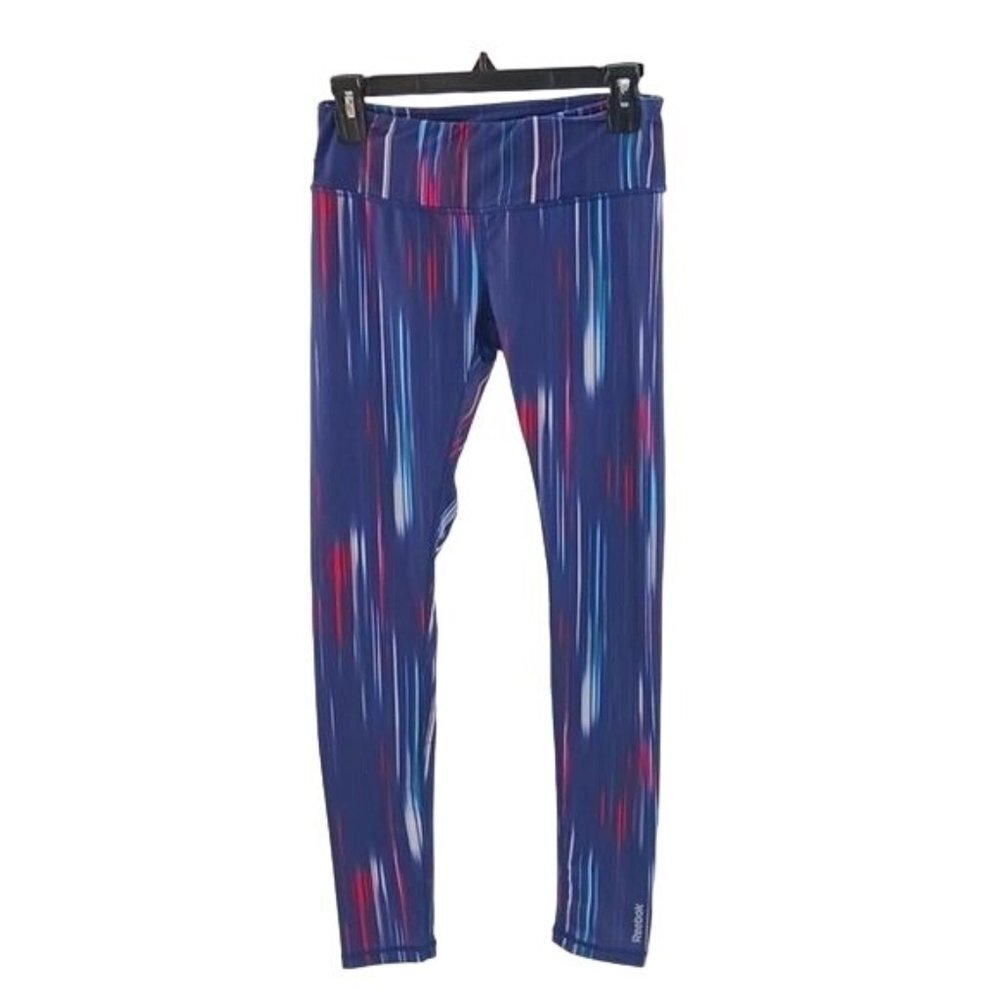 NWOT - Reebok Women's Blue Multi-Color Patterned Leggings